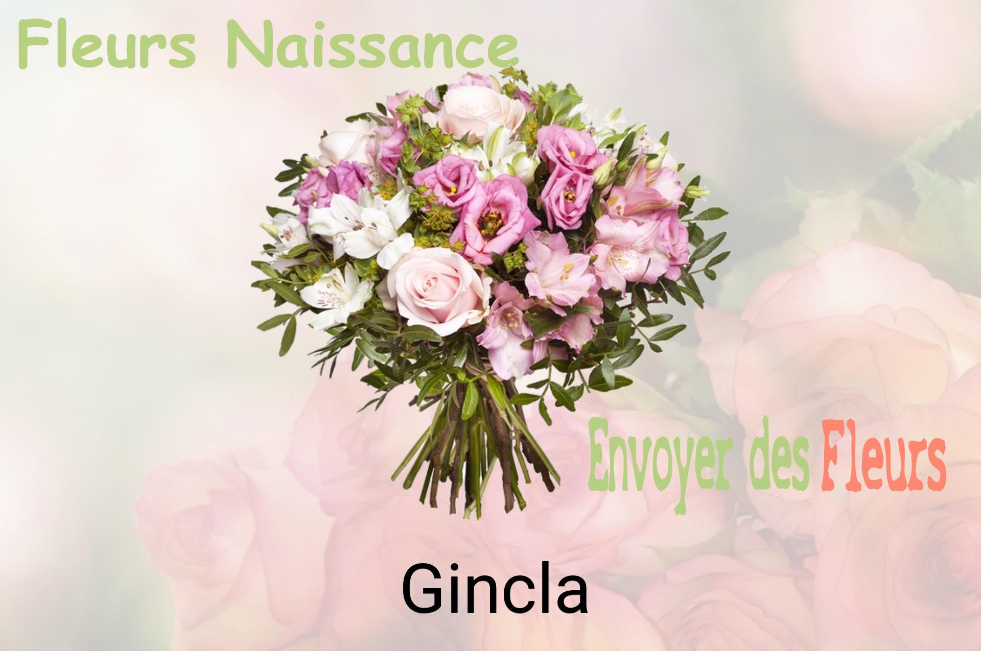 Bouquet de fleurs de naissance livré à Gincla